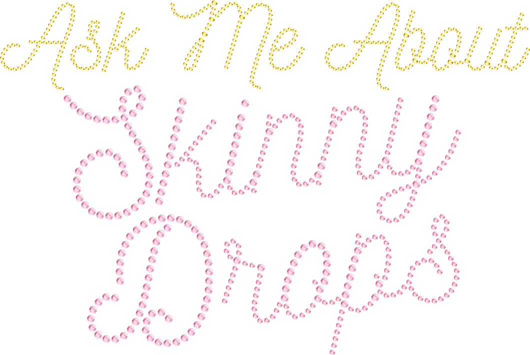 Partner.Co | Ask Me About Skinny Drops swirl yellow Pink| BLING Women's Short sleeve