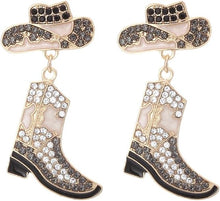 Load image into Gallery viewer, Partner.Co | PICK YOUR COLOR | Boots and Bling Earrings
