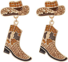 Load image into Gallery viewer, Partner.Co | PICK YOUR COLOR | Boots and Bling Earrings
