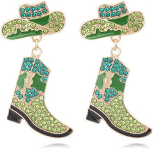 Load image into Gallery viewer, Partner.Co | PICK YOUR COLOR | Boots and Bling Earrings
