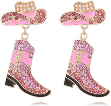 Load image into Gallery viewer, Partner.Co | PICK YOUR COLOR | Boots and Bling Earrings
