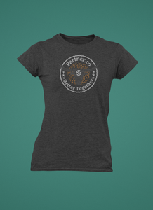Parnter.co | DALLAS PXP Circle Logo | BLING Women's Short Sleeve Shirt V-Neck