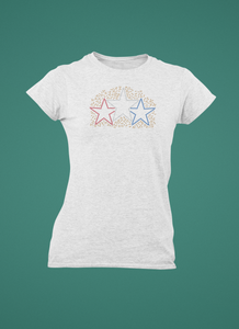 Parnter.co | DALLAS PXP Red White & Blue | BLING Women's Short Sleeve Shirt