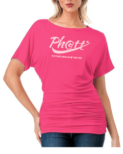 Ph@tt | BLING BUSINESS CASUAL Women's Dolman Top Short Sleeve