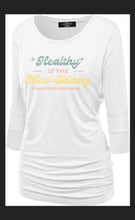 Load image into Gallery viewer, Partner.Co | BLING Healthy is the new Skinny Retro Women&#39;s Dolman Top 3/4 Sleeve
