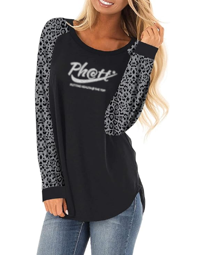 Ph@tt | BLING Women's Knitted Long Sleeve Lightweight Tunic Top