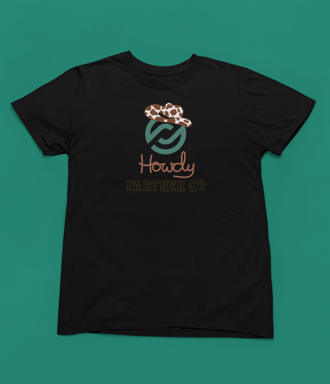 Parnter.co | DALLAS PXP Howdy Partner.co Cowprint | Short Sleeve Shirt Women's
