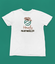 Load image into Gallery viewer, Parnter.co | DALLAS PXP Howdy Partner.co Cowprint | Short Sleeve Shirt Women&#39;s
