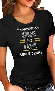 PARTNER.CO | FUN FITNESS Collection BLING Hormones Suck Women's Tee
