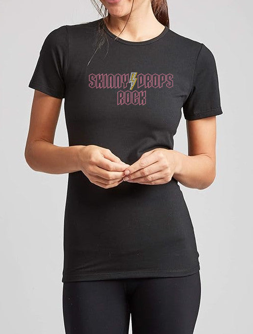 Partner.Co | ACDC Skinny Drops Stack Pink| BLING Women's Short sleeve