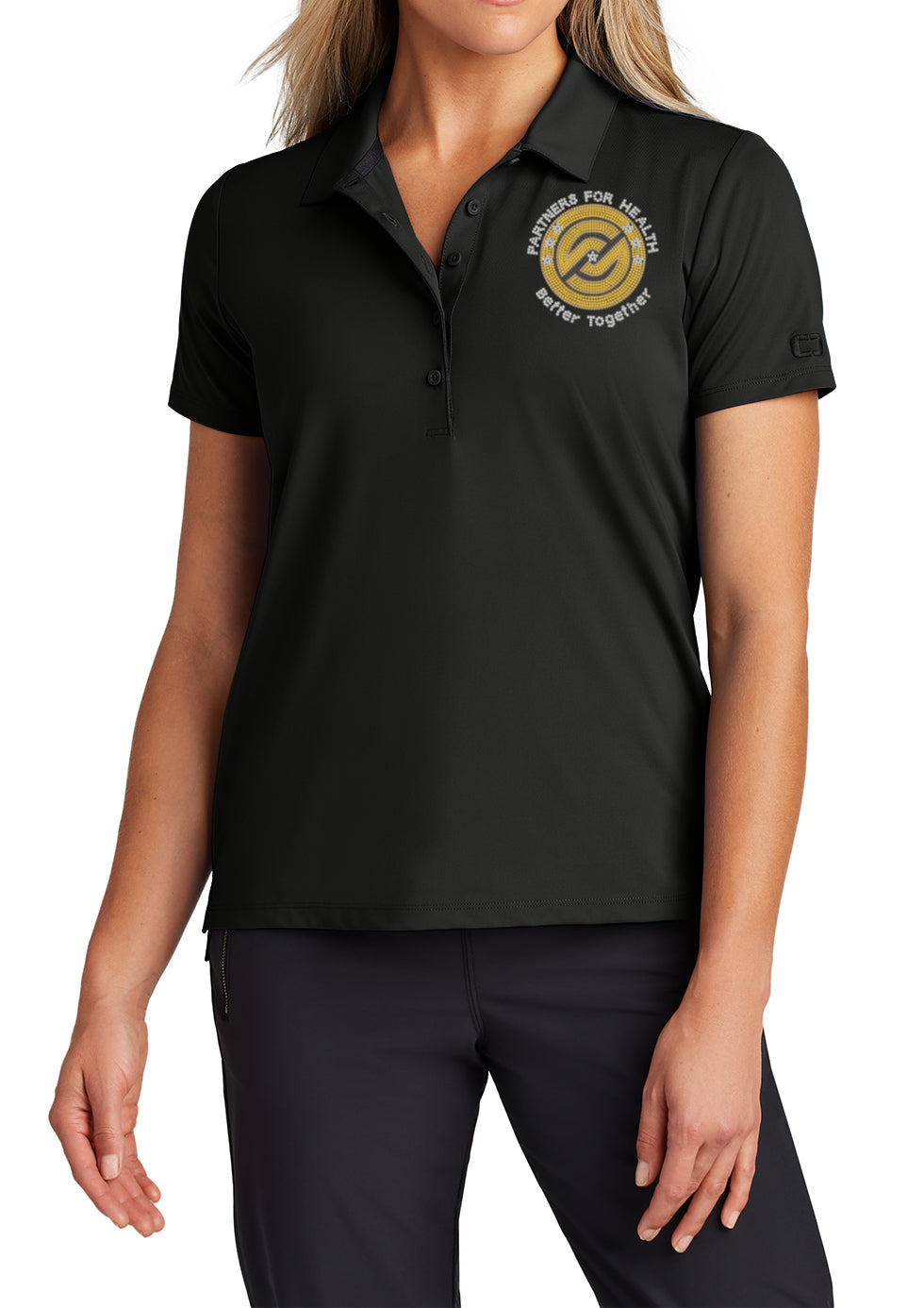 Partners For Health | Bev Vance Level Up Collection | BLING Business Professional Short Sleeve Polo