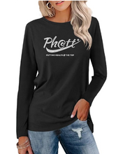 Load image into Gallery viewer, Ph@tt | Putting Health @ The Top | BLING Women&#39;s Long Sleeve Shirt
