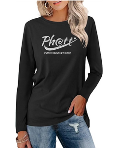 Ph@tt | Putting Health @ The Top | BLING Women's Long Sleeve Shirt