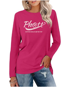 Ph@tt | Putting Health @ The Top | BLING Women's Long Sleeve Shirt