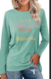 Partner.Co | BUSINESS CASUAL BLING Collection It's A Beautiful Day To Balance Hormones Long Sleeve