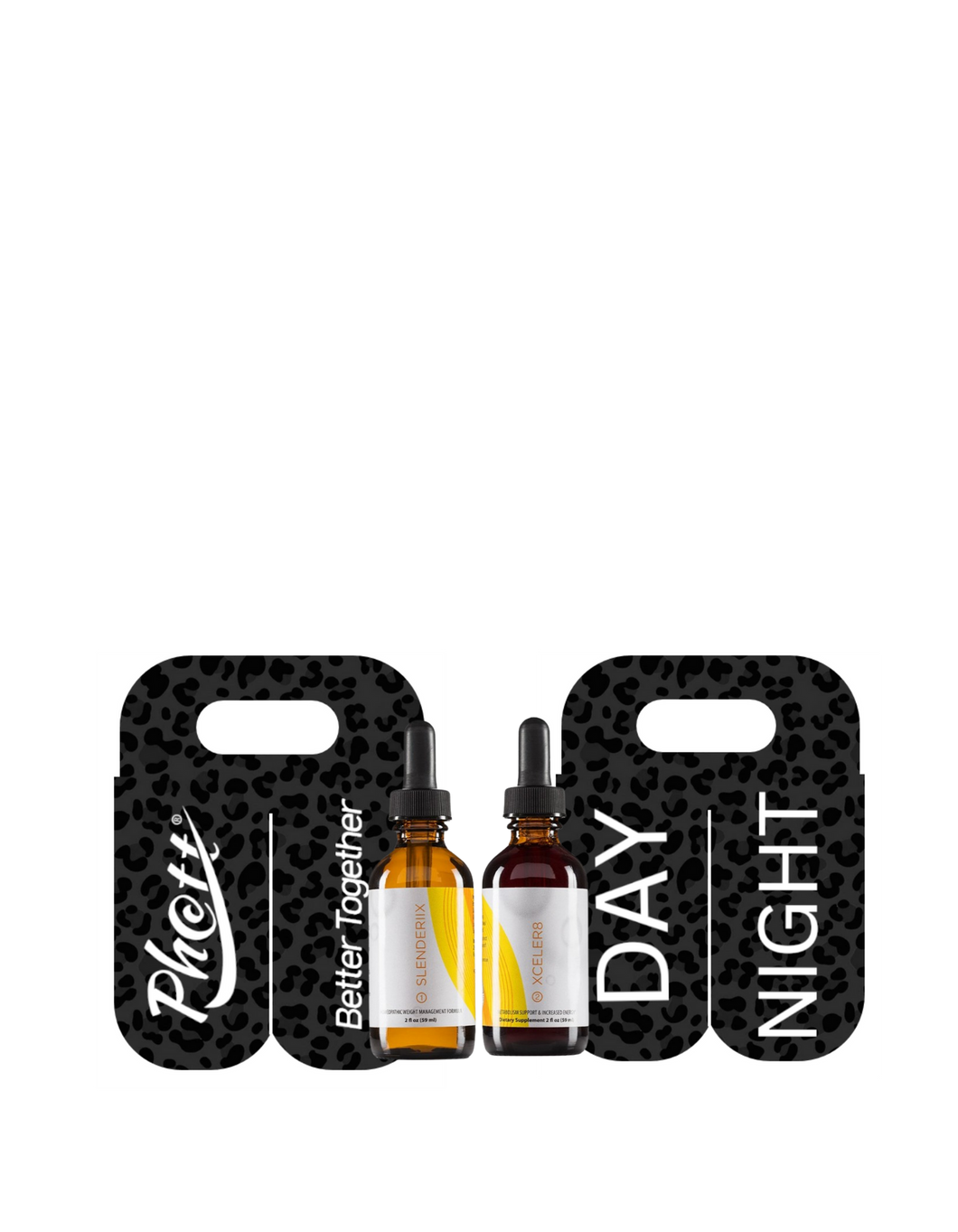 Ph@tt | Better Together Day Night Body Balancing Skinny Drops Mini Tote Sleeve | BLACK LEOPARD LIMITED EDITON SINGLE TOTE
