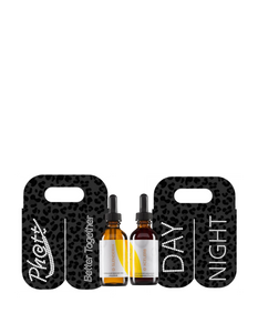 Ph@tt | Better Together Day Night Body Balancing Skinny Drops Mini Tote Sleeve | BLING BLACK LEOPARD LIMITED EDITON 10pc BULK PACK