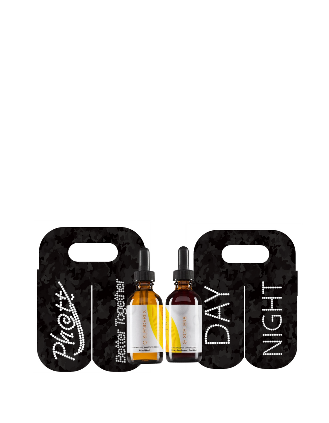 Ph@tt | Better Together Day Night Body Balancing Skinny Drops Mini Tote Sleeve | BLING BLACK CAMO LIMITED EDITON SINGLE TOTE