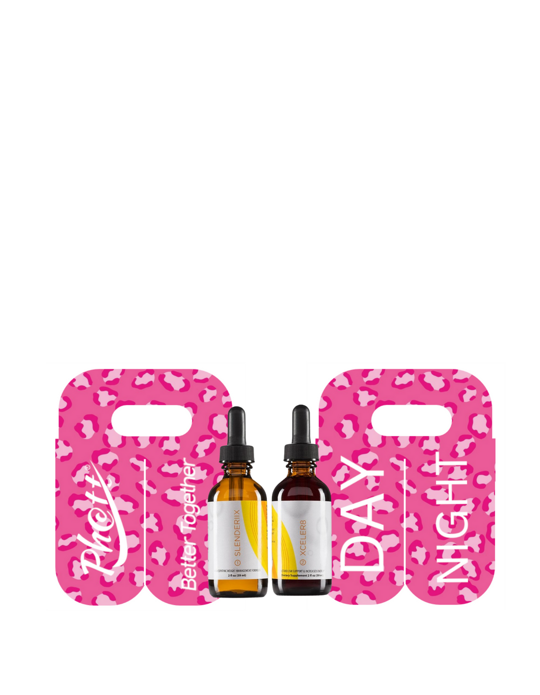 Ph@tt | Better Together Day Night Body Balancing Skinny Drops Mini Tote Sleeve | PINK LEOPARD LIMITED EDITON 10pc BULK PACK