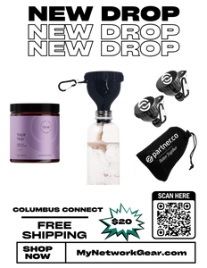 Partner.Co | White Circle Logo| Sugar Stop One the Go Single Serve Reusable Funnel Kit