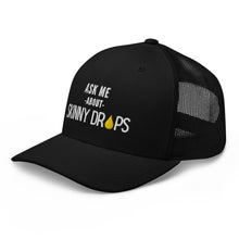 Load image into Gallery viewer, Partner.Co | Ask Me About Skinny Drops Stacked  White Logo  | Trucker Hat
