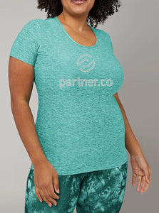 Partner.Co Circle Logo FUN FITNESS Collection BLING Cool Fitted Women's T-Shirt