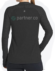 Partner.Co | FUN FITNESS Collection BLING Women's Quick Dry Long Sleeve 1/4 zip Pullover Shirt