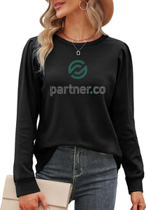 Partner.Co | BLING BUSINESS CASUAL Women's Puff Long Sleeve Top