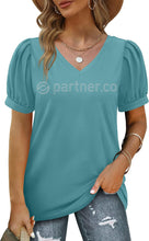 Load image into Gallery viewer, Partner.Co | BLING BUSINESS CASUAL Women&#39;s Puff Short Sleeve Top
