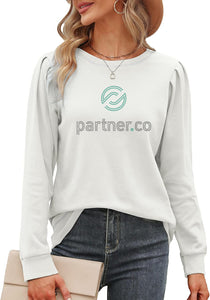 Partner.Co | BLING BUSINESS CASUAL Women's Puff Long Sleeve Top
