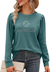 Partner.Co | BLING BUSINESS CASUAL Women's Puff Long Sleeve Top