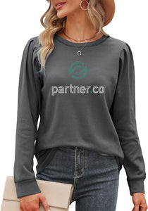 Partner.Co | BLING BUSINESS CASUAL Women's Puff Long Sleeve Top