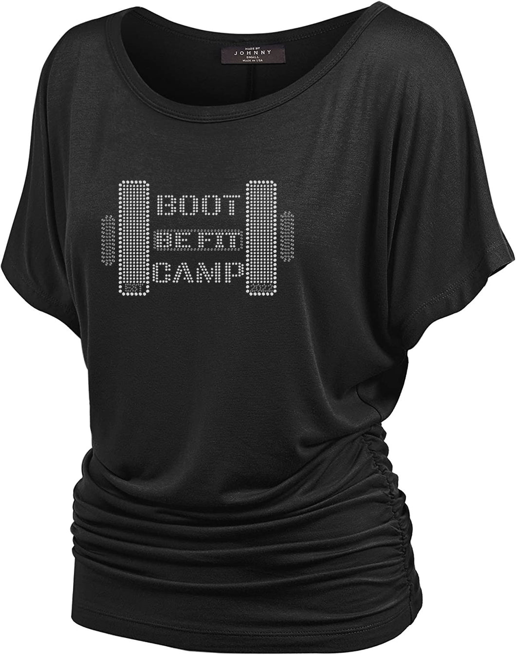 BE FIT BOOTCAMP | BLING BUSINESS CASUAL Women's Dolman Top Short Sleeve