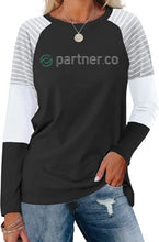 Load image into Gallery viewer, Partner.Co | BLING BUSINESS CASUAL Collection Tri-Color Stripe Long Sleeve Top
