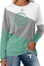 Load image into Gallery viewer, Partner.Co | BLING BUSINESS CASUAL Collection Color Block Top Short Sleeve or Long Sleeve
