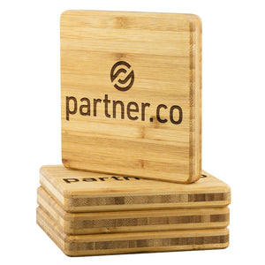 Partner.Co | Bamboo Coaster - 4pc