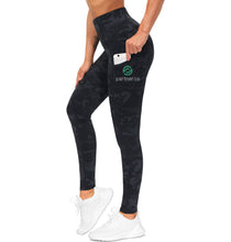 Load image into Gallery viewer, Partner.Co | FUN FITNESS BLING Women&#39;s Yoga Tummy Control Legging or Capri BLACK CAMO Collection
