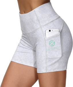 Partner.Co | FUN FITNESS BLING Women's Tummy Control Capri or Yoga Short WHITE CAMO Collection