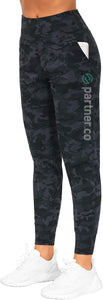 Partner.Co | FUN FITNESS BLING Women's Yoga Joggers BLACK CAMO Collection