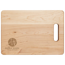 Load image into Gallery viewer, Team Miller |Hegg Realty Company | Maple Cutting Board ( Corner Logo)
