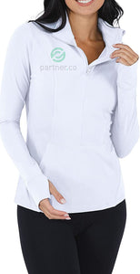 Partner.Co FUN FITNESS Collection BLING Women's Half Zip Long Sleeve Yoga Jacket