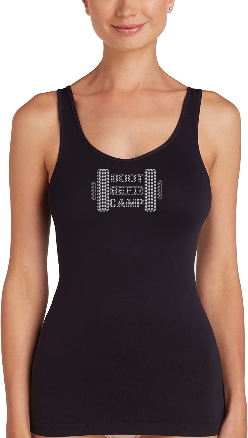 BE FIT BOOTCAMP | LIMITED EDITION BLING Cool Women's TUMMY TUCKING Compression Tank
