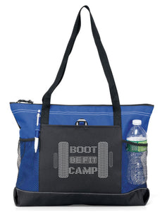 BE FIT BOOTCAMP | BUSINESS CASUAL Collection BLING Gear Zipper Tote Bag