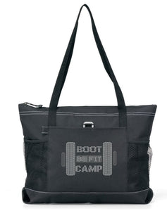 BE FIT BOOTCAMP | BUSINESS CASUAL Collection BLING Gear Zipper Tote Bag