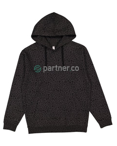Partner.Co | FUN FITNESS BLING Unisex Hoodie BLACK LEOPARD COLLECTION