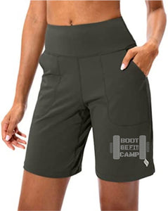 BE FIT BOOTCAMP | FUN FITNESS BLING Women's Tummy Control Bermuda Short