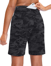 Load image into Gallery viewer, Partner.Co | FUN FITNESS BLING Women&#39;s Tummy Control Bermuda Short BLACK CAMO Collection

