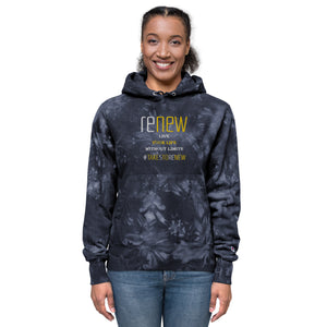 RENEW | #TAKE5TORENEW | EMBROIDERED UNISEX CHAMPION TIE-DYED HOODIE