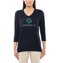 Load image into Gallery viewer, Partner.Co | BLING BUSINESS CASUAL Women&#39;s V Neck 3/4 Sleeve Top
